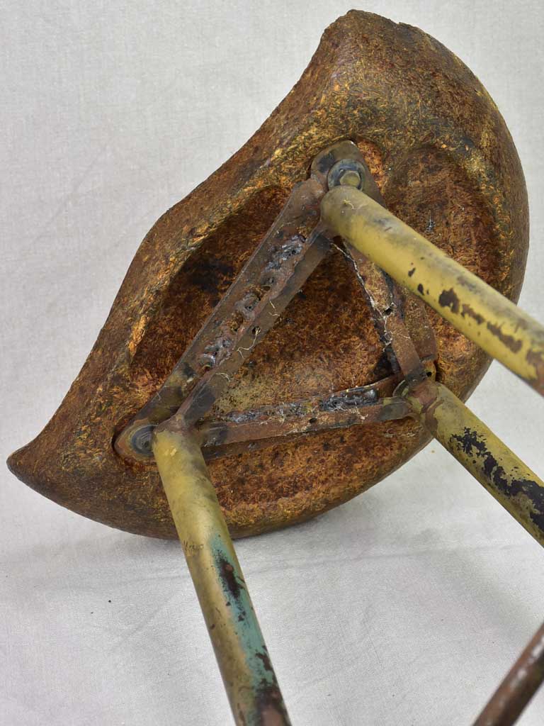 Rustic mid century stool from an atelier