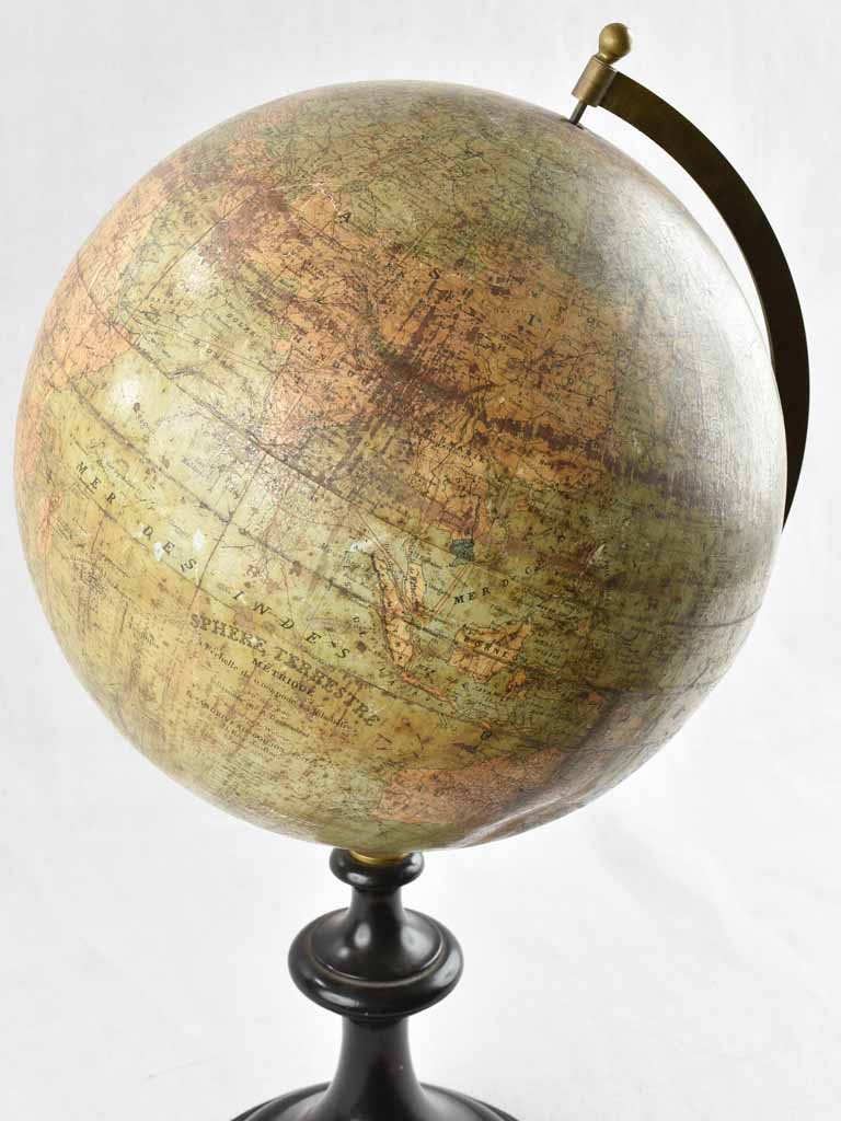 Intricate Brass bar Napoleon III globe