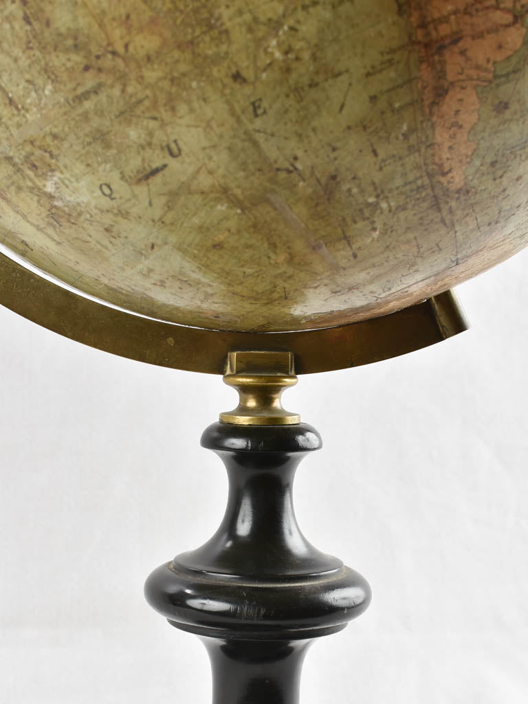 Charming black-painted French globe