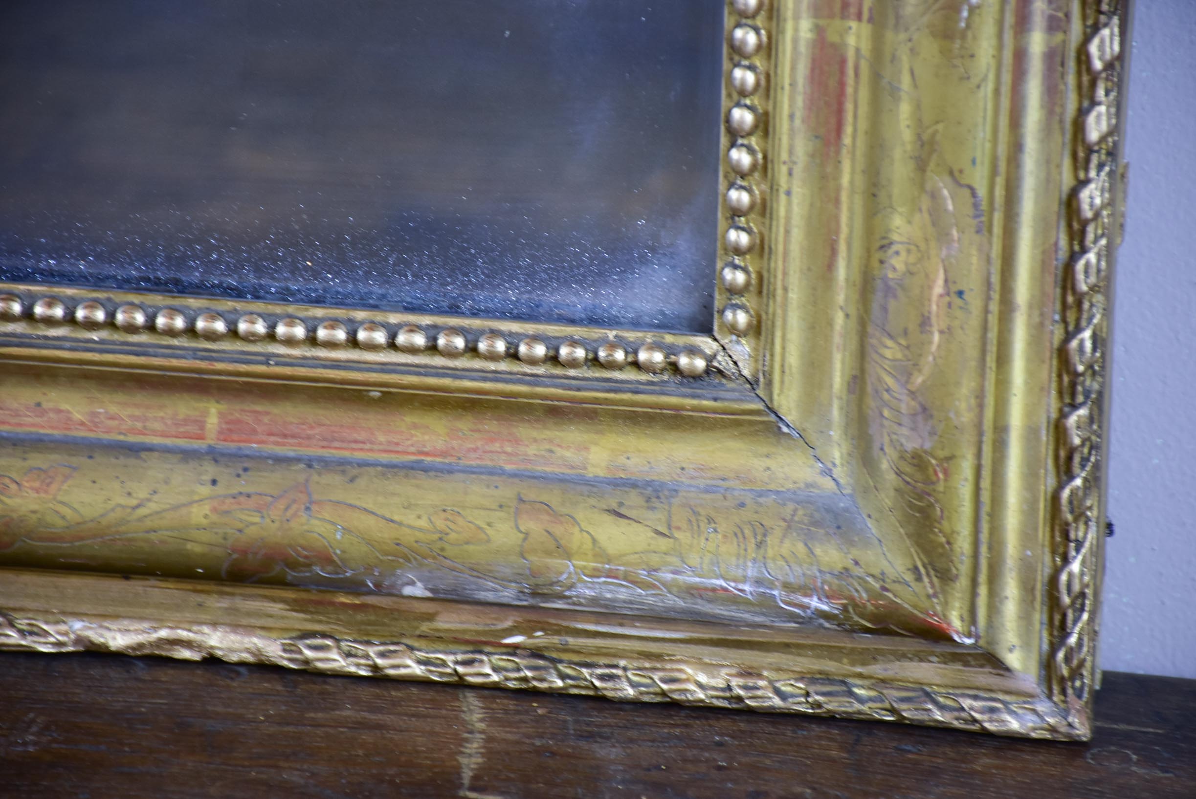 Gilded French Louis Philippe mirror - 19th Century