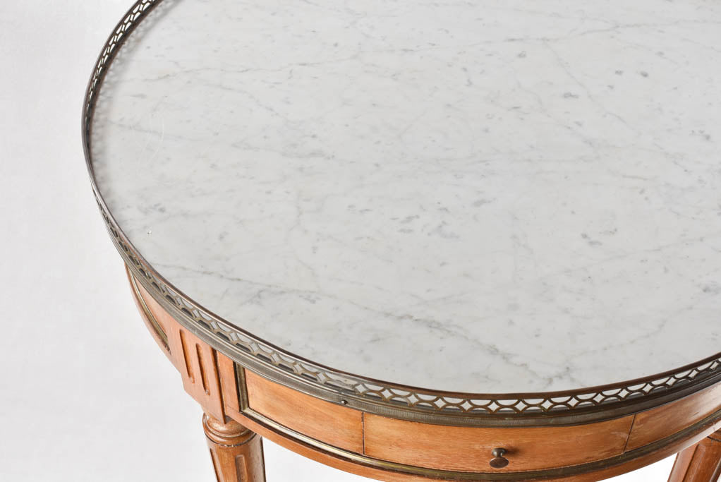Louis XVI style round marble side table