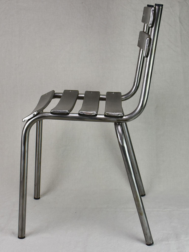 Pair of stackable mid century metal chairs (20 available)