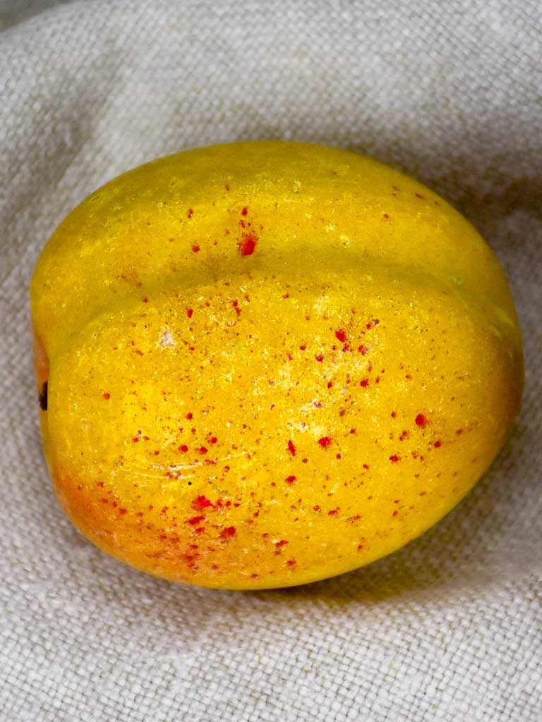 Collection of six vintage marble fruits