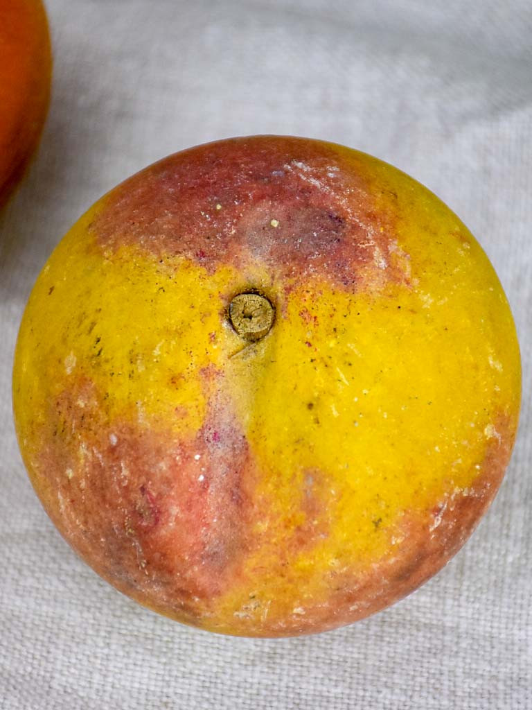 Collection of six vintage marble fruits
