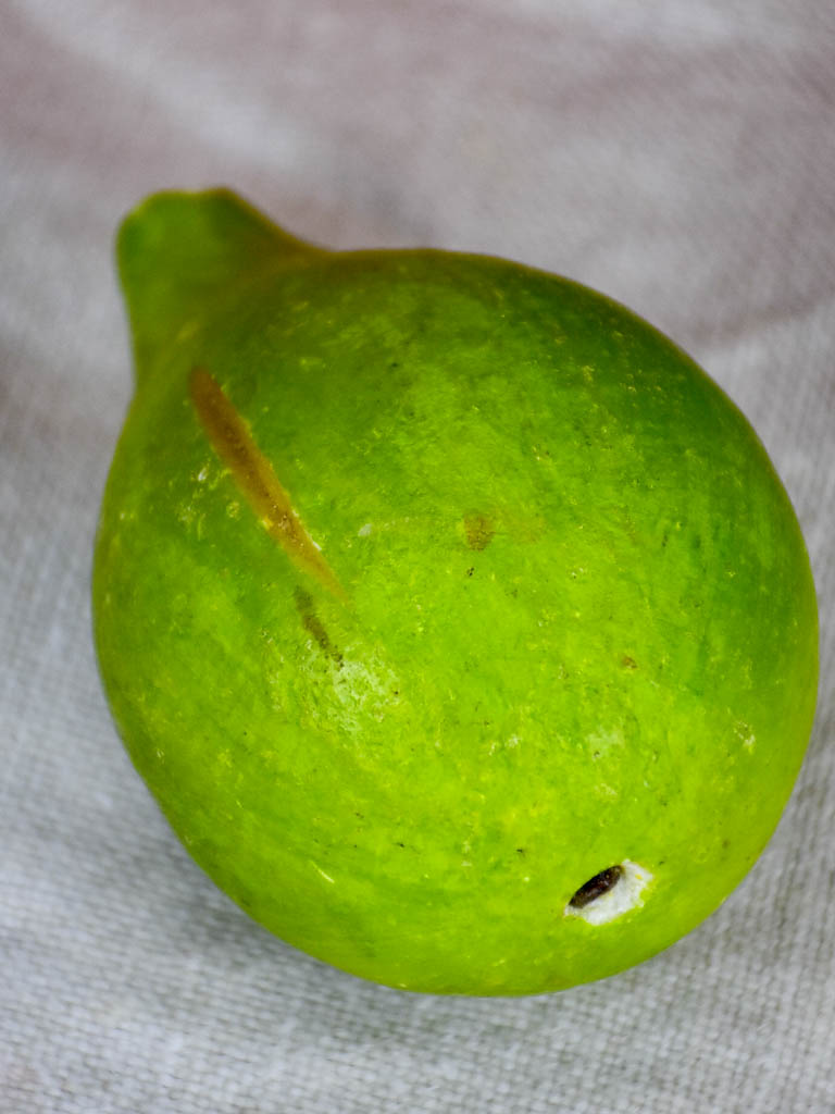 Collection of six vintage marble fruits