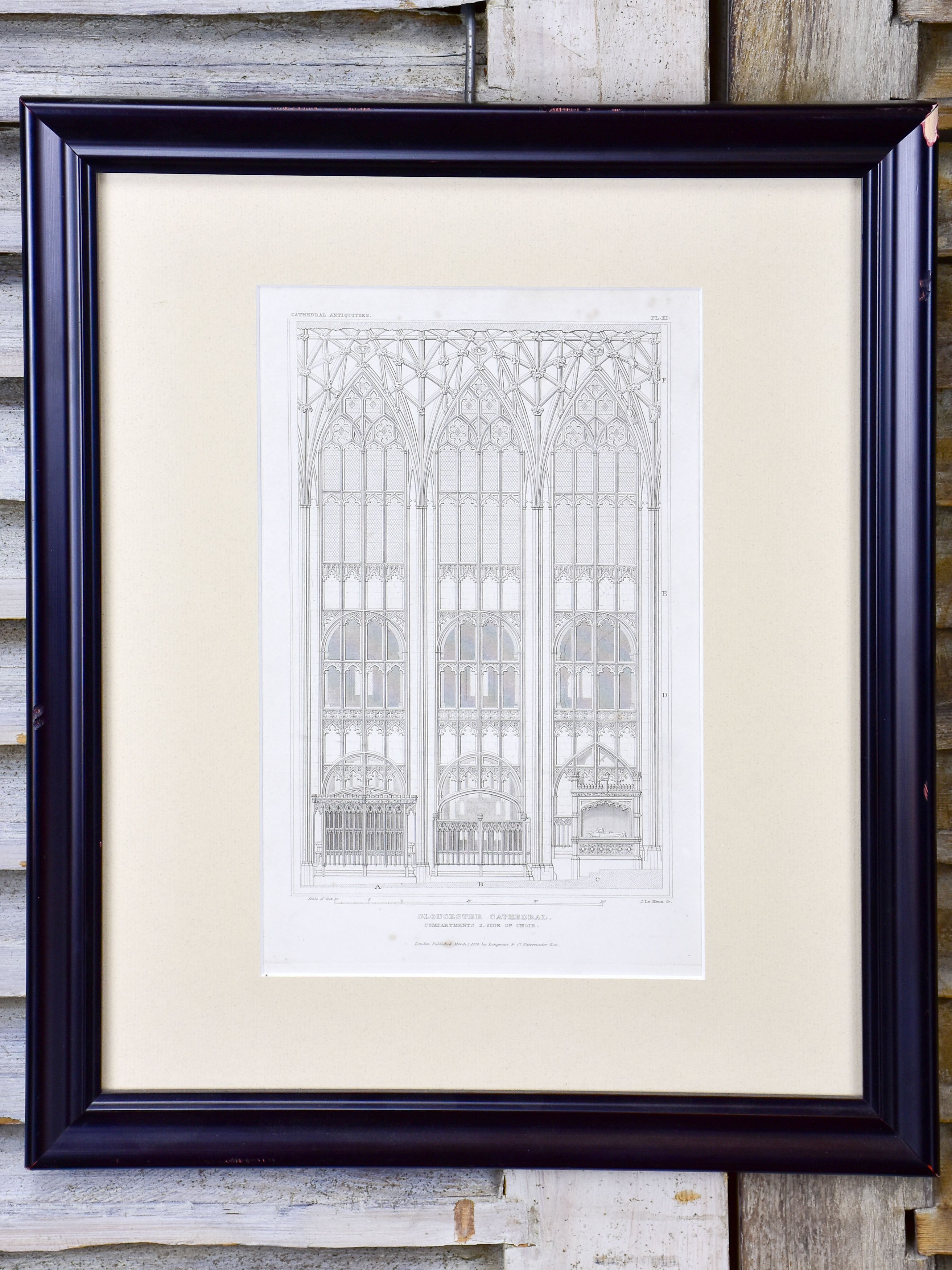 19th century Architectural drawing of English Cathedrals and Churches