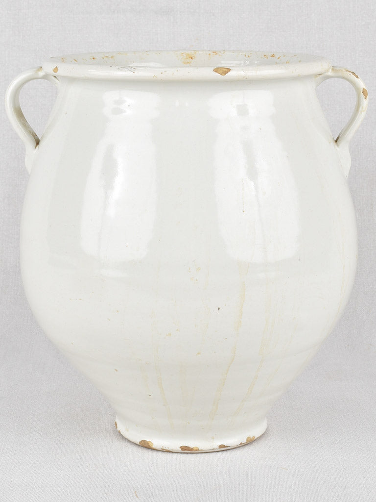 Confit pot, white, very large, 11¾"