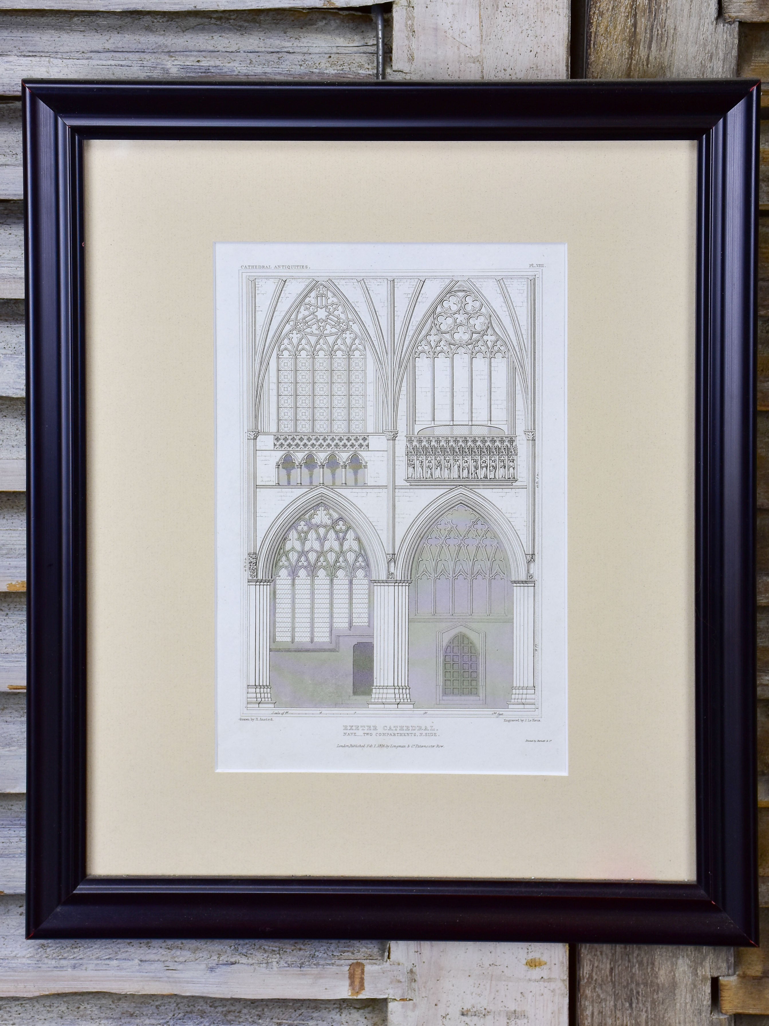 19th century Architectural drawing of English Cathedrals and Churches