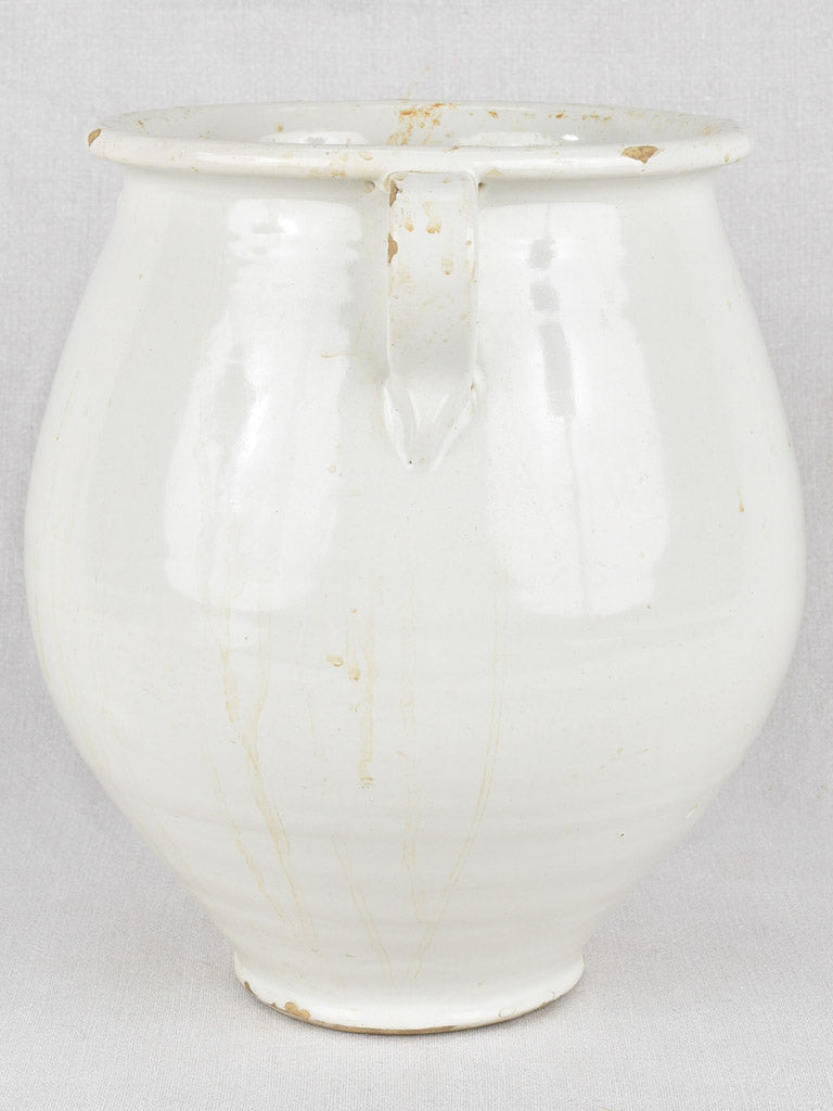 Confit pot, white, very large, 11¾"