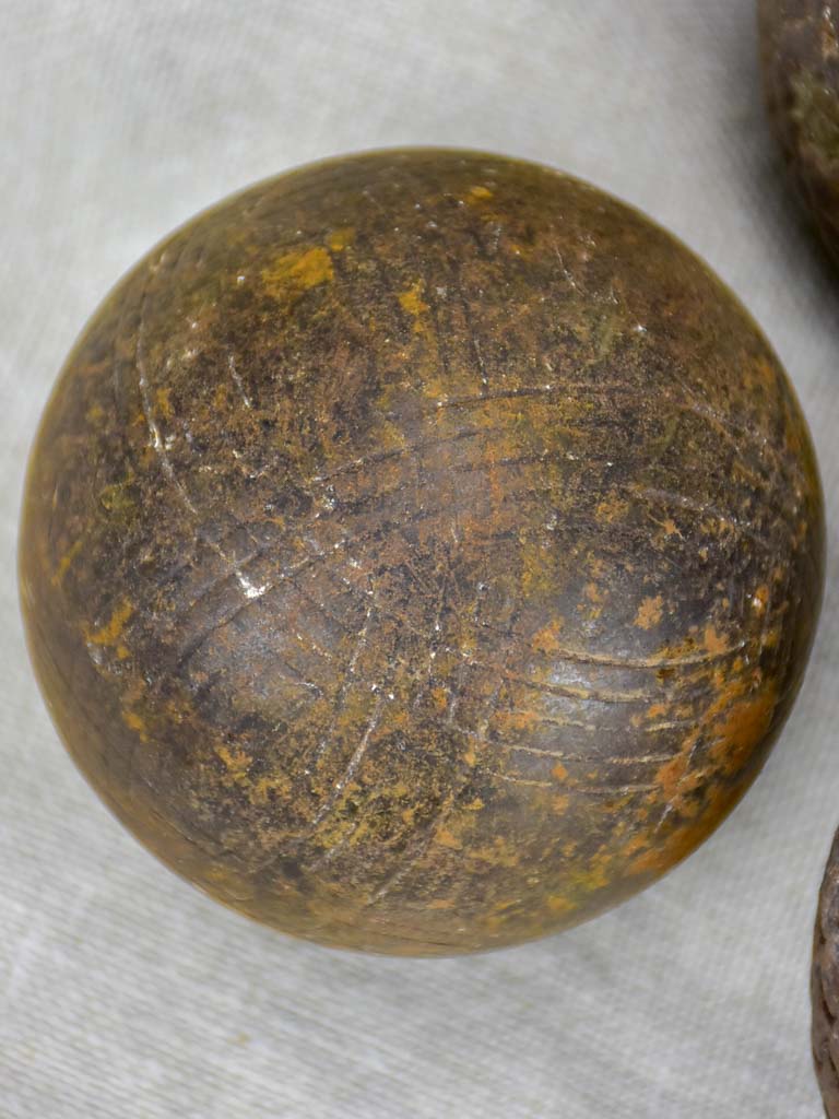 Collection of 11 19th Century French petanque balls