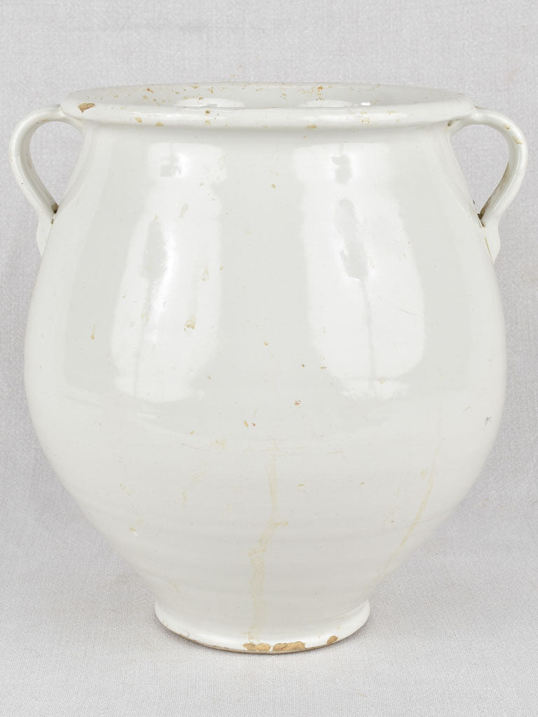 Confit pot, white, very large, 11¾"