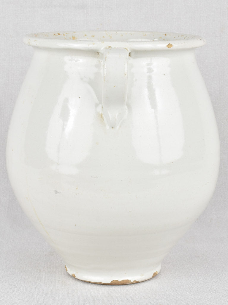 Confit pot, white, very large, 11¾"