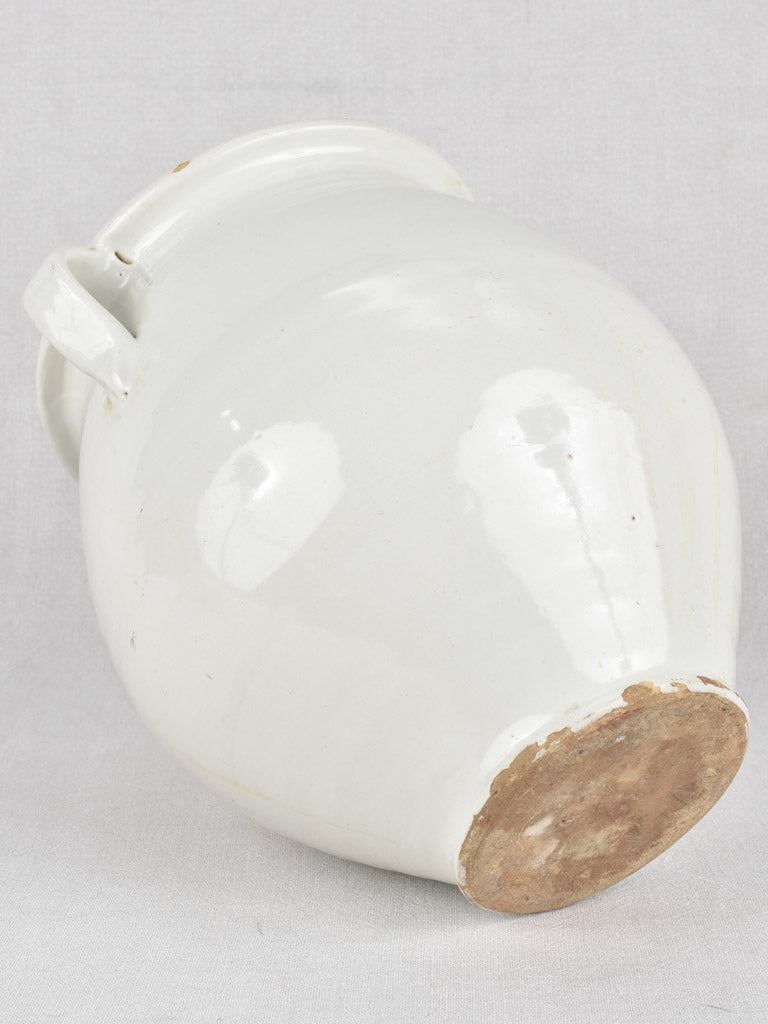 Confit pot, white, very large, 11¾"