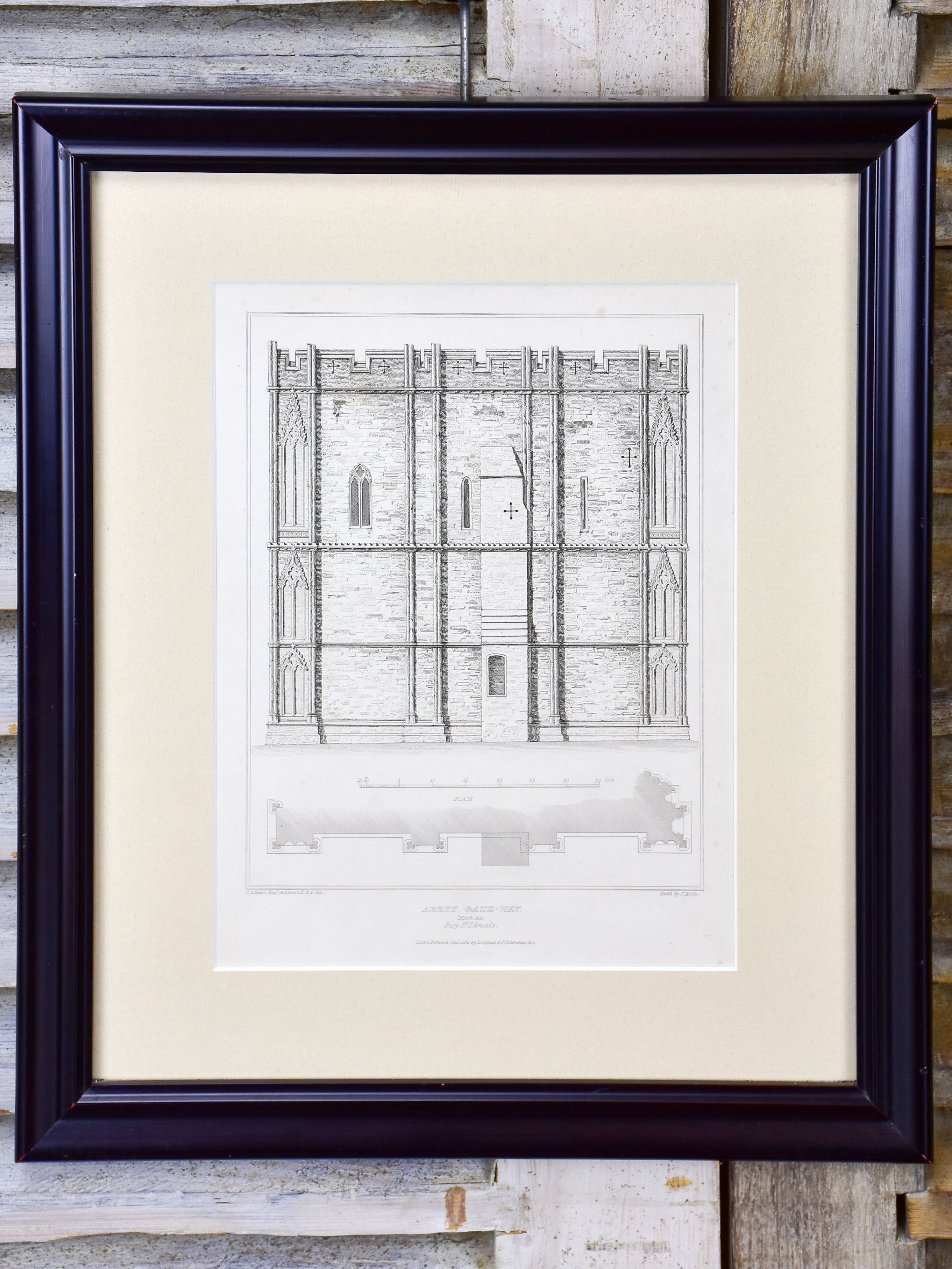19th century Architectural drawing of English Cathedrals and Churches