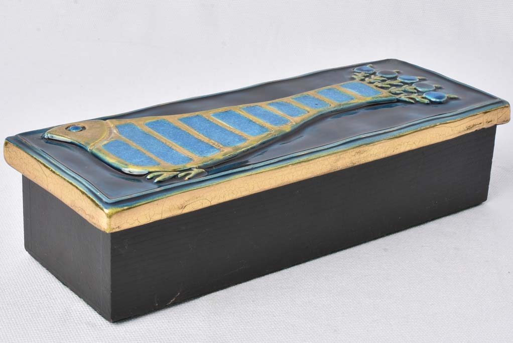 Modern jewelry box w/ bird 1950s Mithé Espelt (1923-2020)