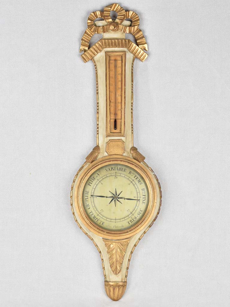 Barometer, Louis XVI-style, 19th-century 38½"