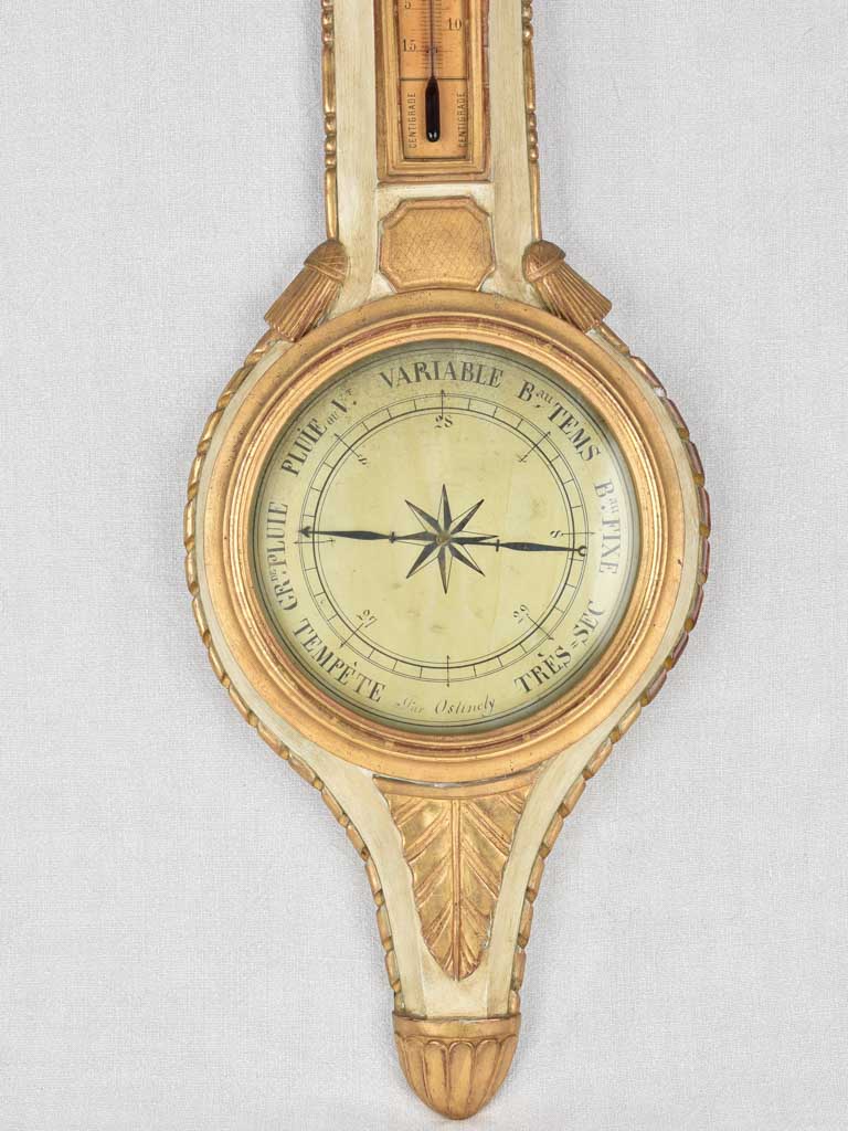 Barometer, Louis XVI-style, 19th-century 38½"