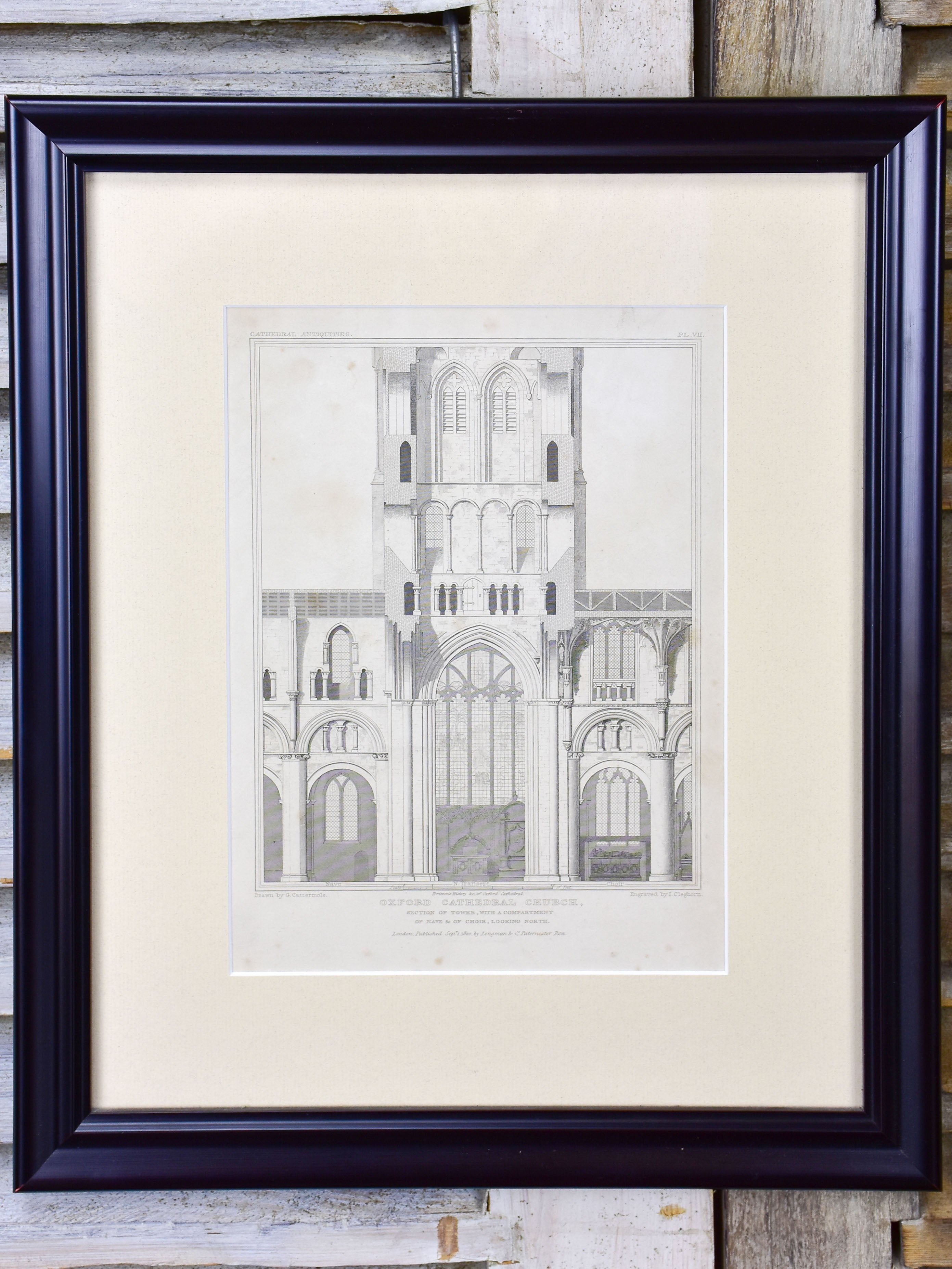 19th century Architectural drawing of English Cathedrals and Churches