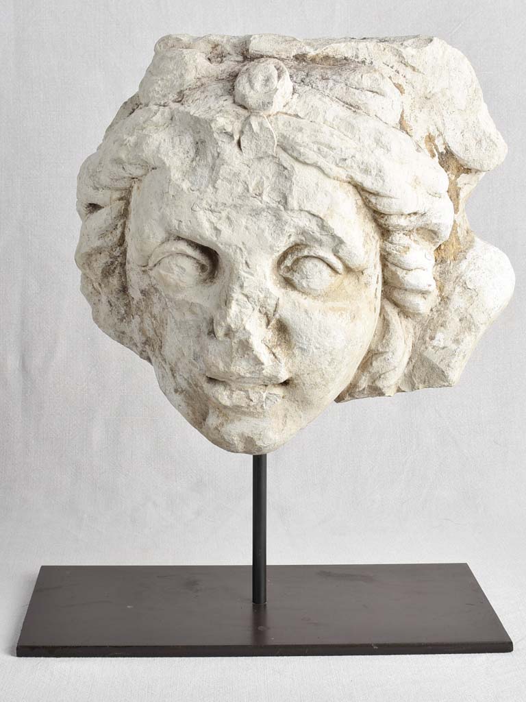 Sculpture, head of a woman, 18th-century, big 19¾"