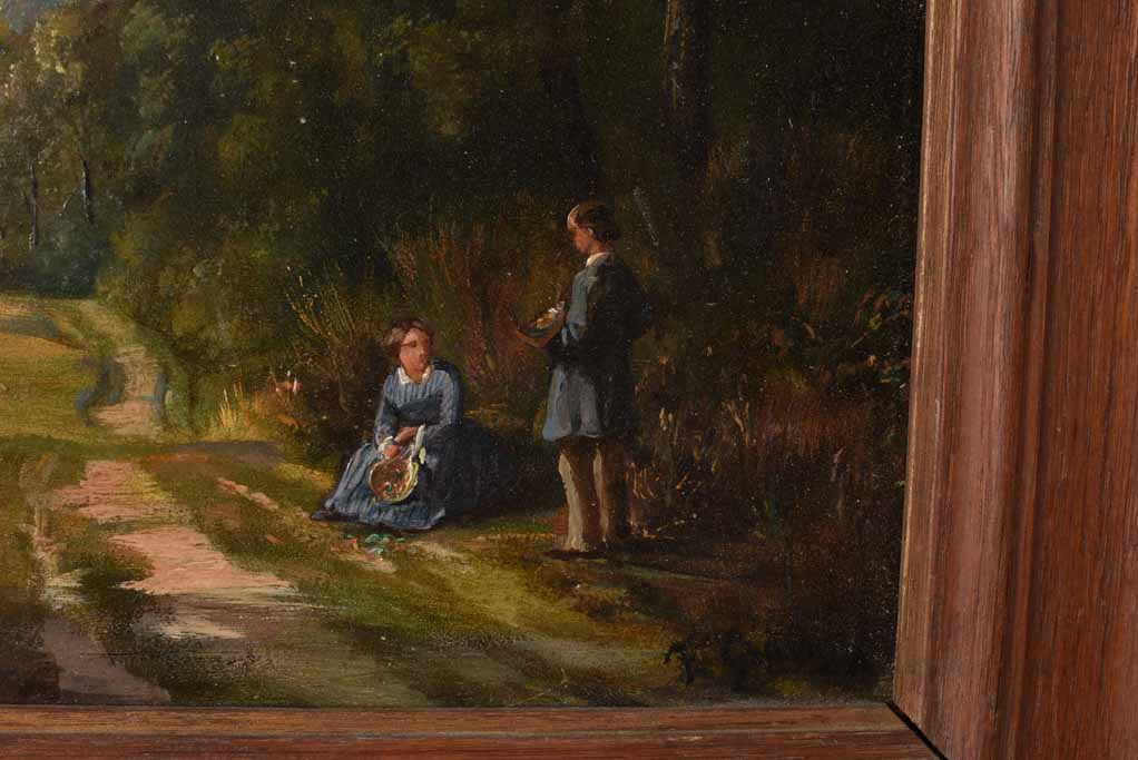 Small landscape painting - French 19th century 14¼" x 17¼"
