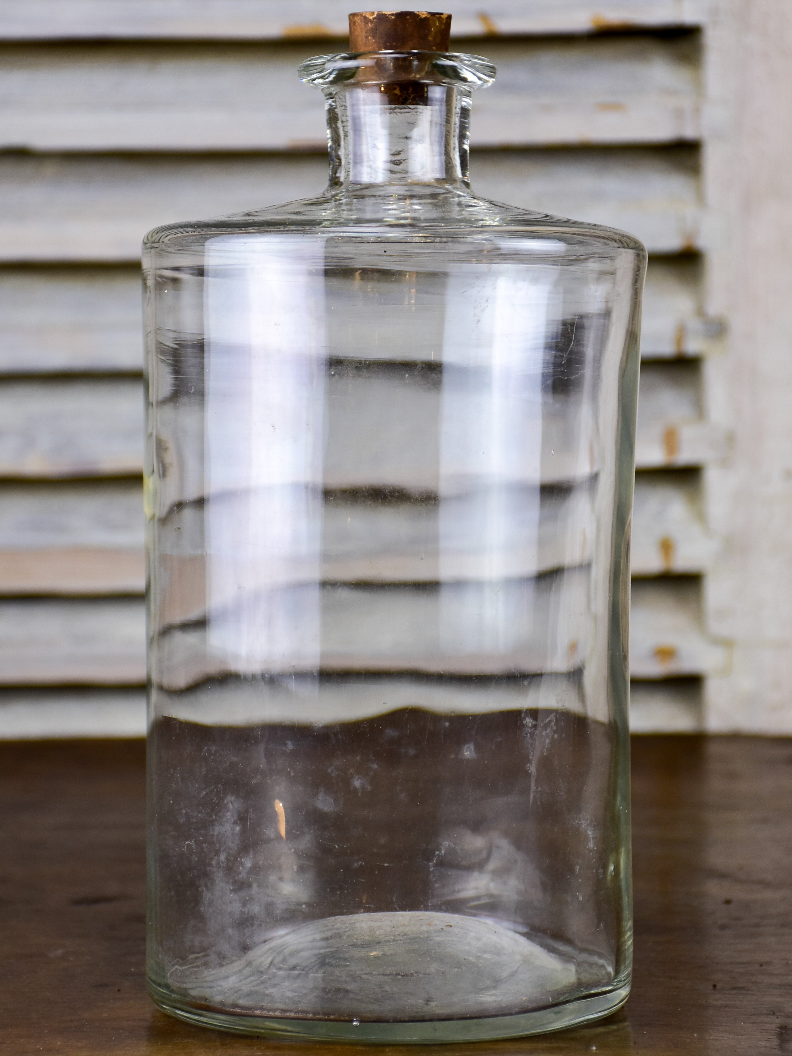 Antique French glass apothecary bottle