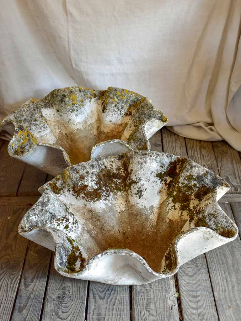 Pair of large mid century handkerchief planters - 1950's