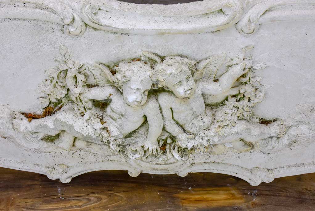 Pair of 1950's French plaster molds with cherubs