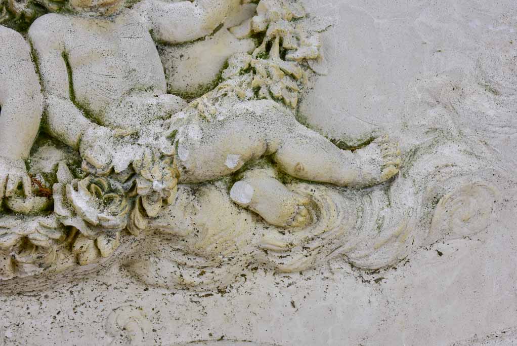 Pair of 1950's French plaster molds with cherubs