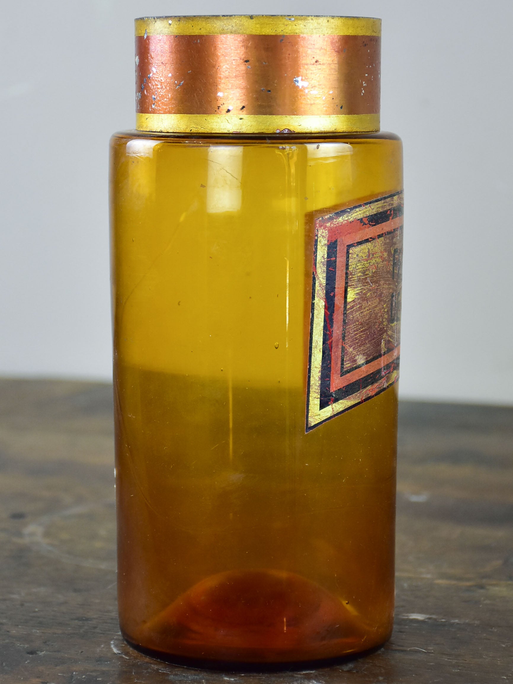 19th Century apothecary jar - Feuilles de Boldo