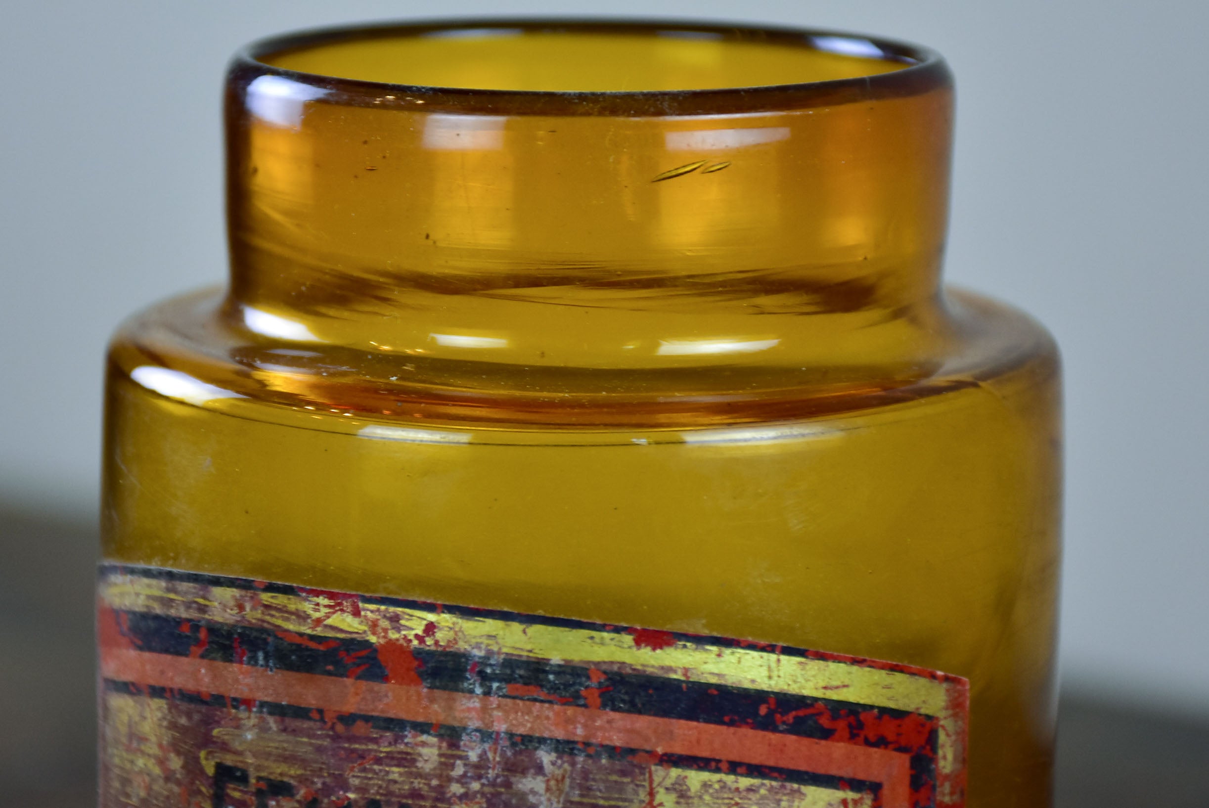 19th Century apothecary jar - Feuilles de Boldo