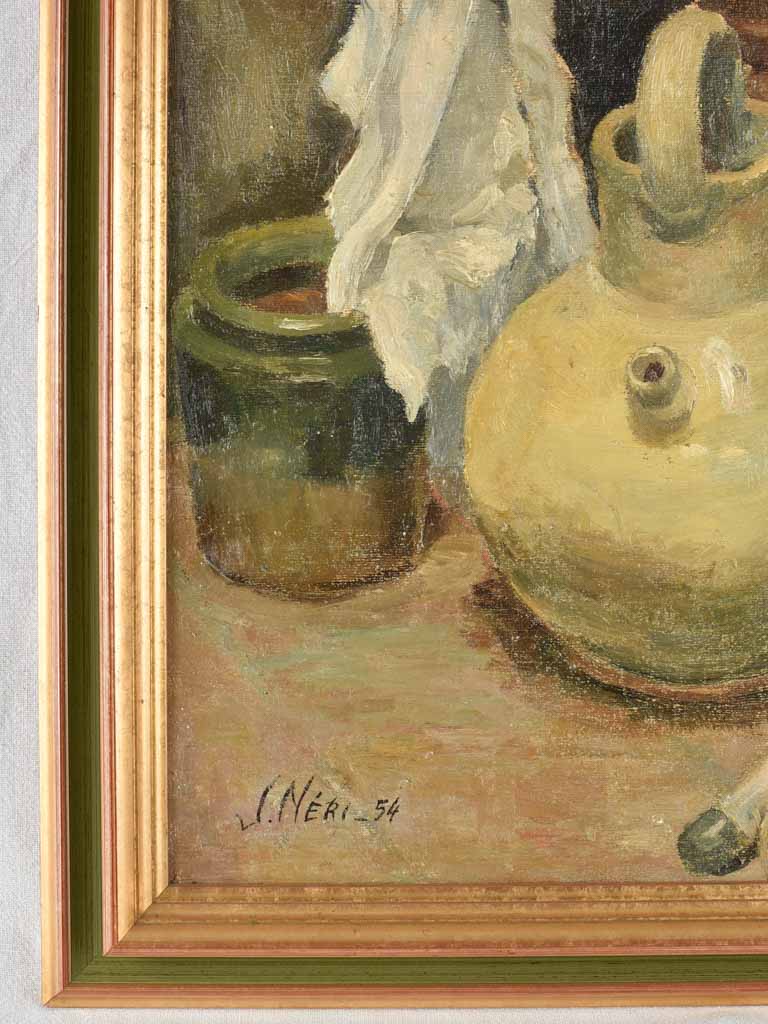 Rustic ceramic-featured Provence painting