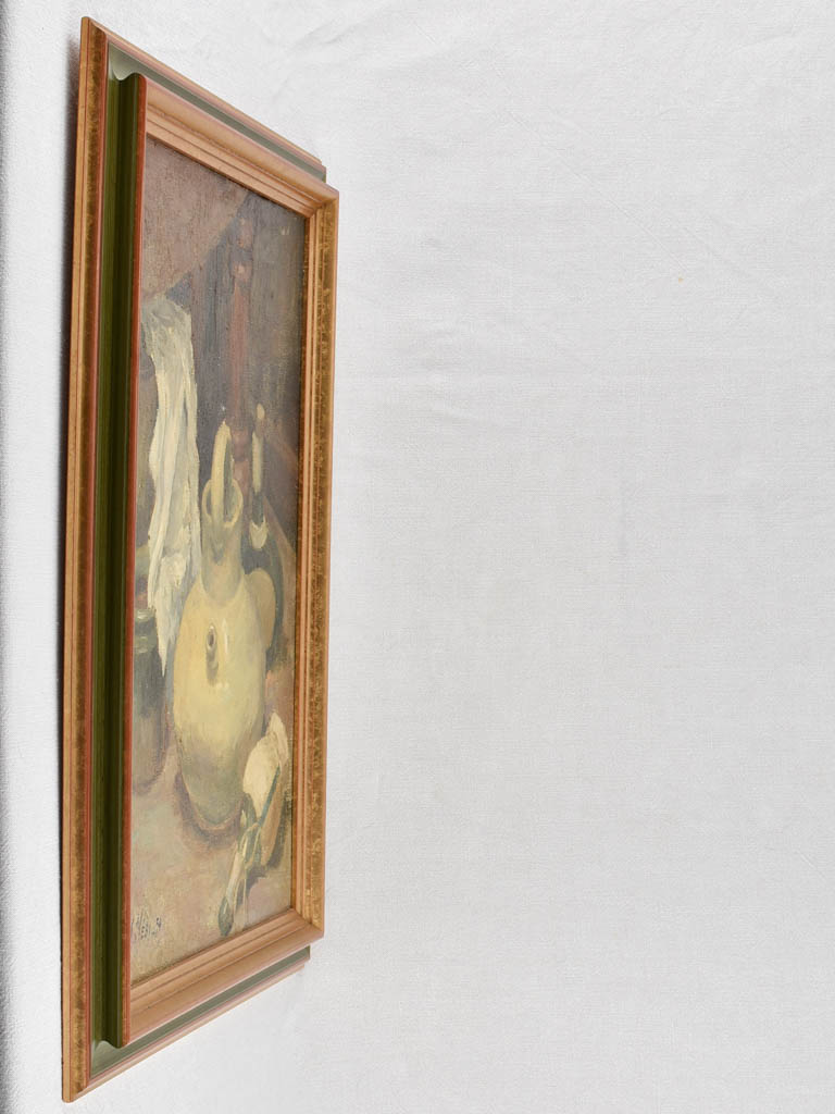 Intricate signed Neri oil painting