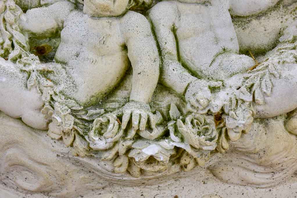 Pair of 1950's French plaster molds with cherubs