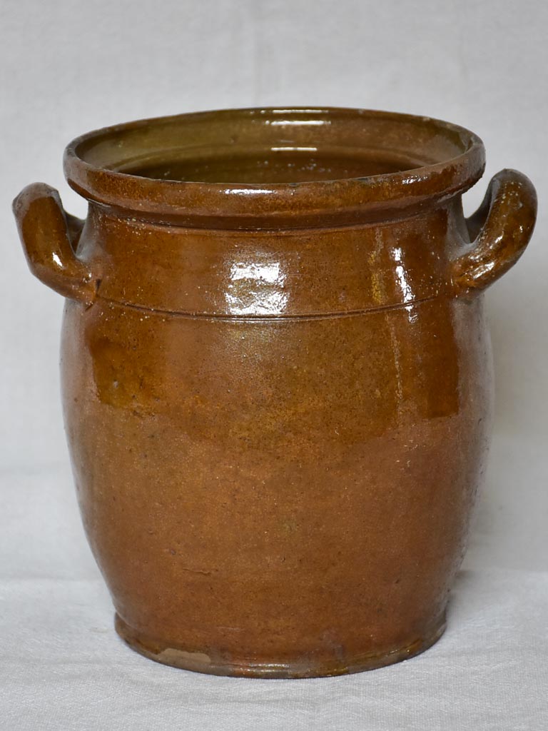 Antique French sandstone preserving pot from Savoy 8"