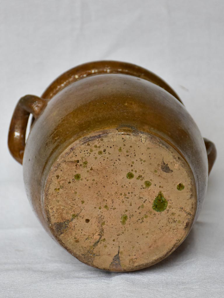 Antique French sandstone preserving pot from Savoy 8"