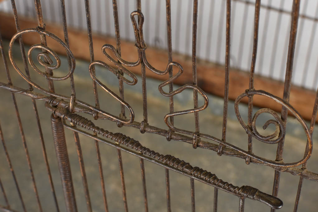 Birdcage, wood & iron, French, 19th-century, 30¼"