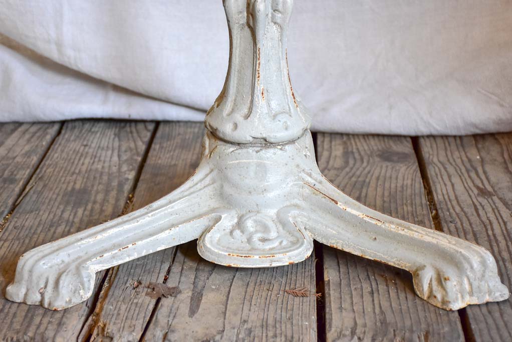 Art Nouveau bistro table with light grey patina