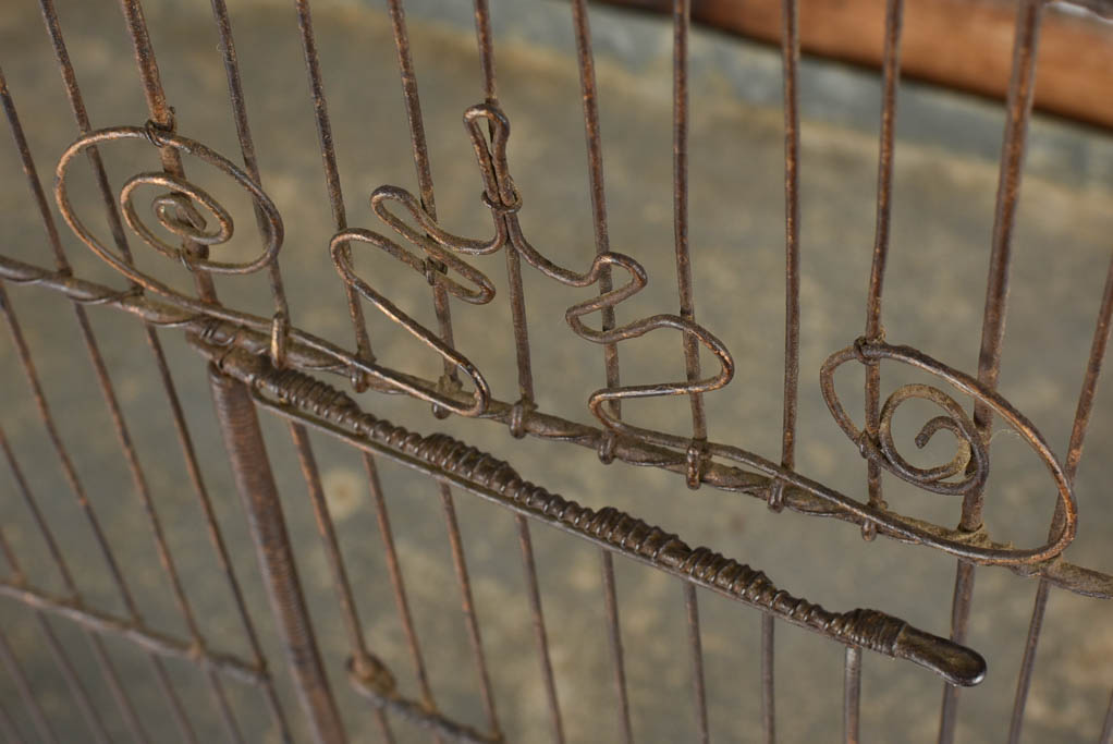 Birdcage, wood & iron, French, 19th-century, 30¼"