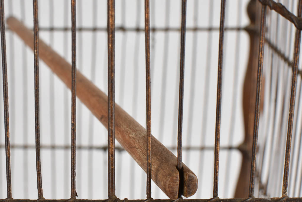 Birdcage, wood & iron, French, 19th-century, 30¼"