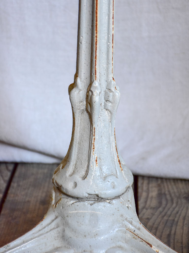 Art Nouveau bistro table with light grey patina