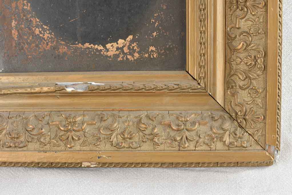 Original frame, rustic condition portrait