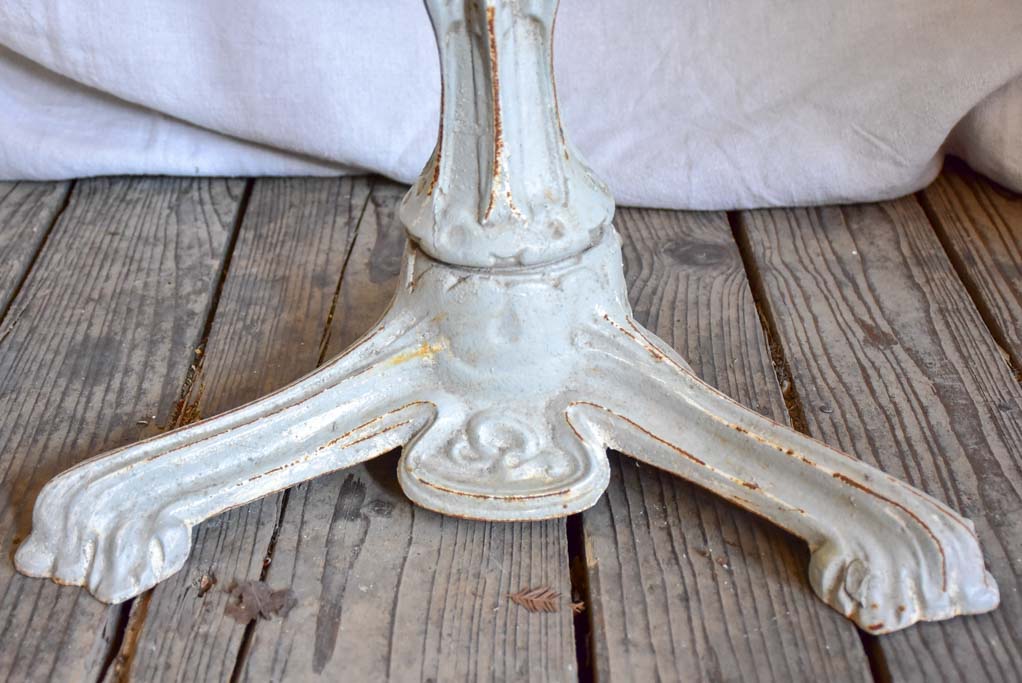 Art Nouveau bistro table with light grey patina