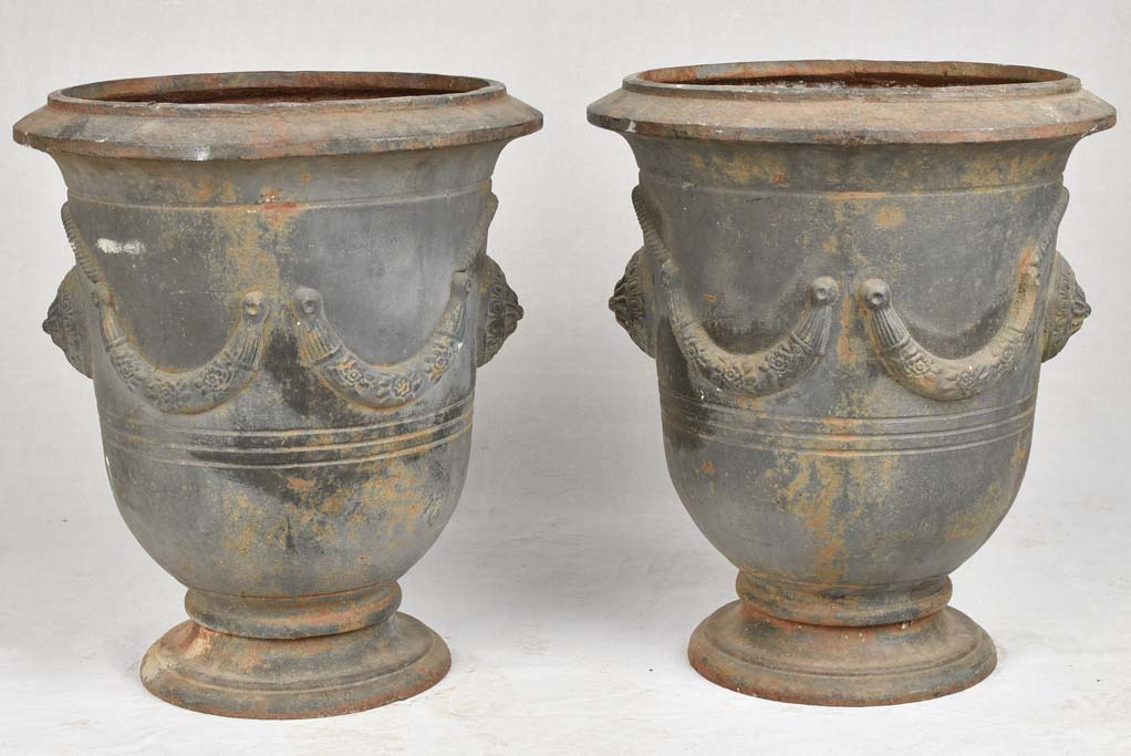 Anduze style cast iron planters 22"