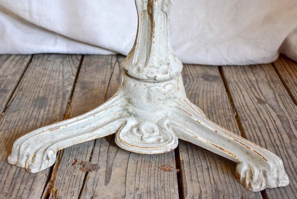 Art Nouveau bistro table with light grey patina