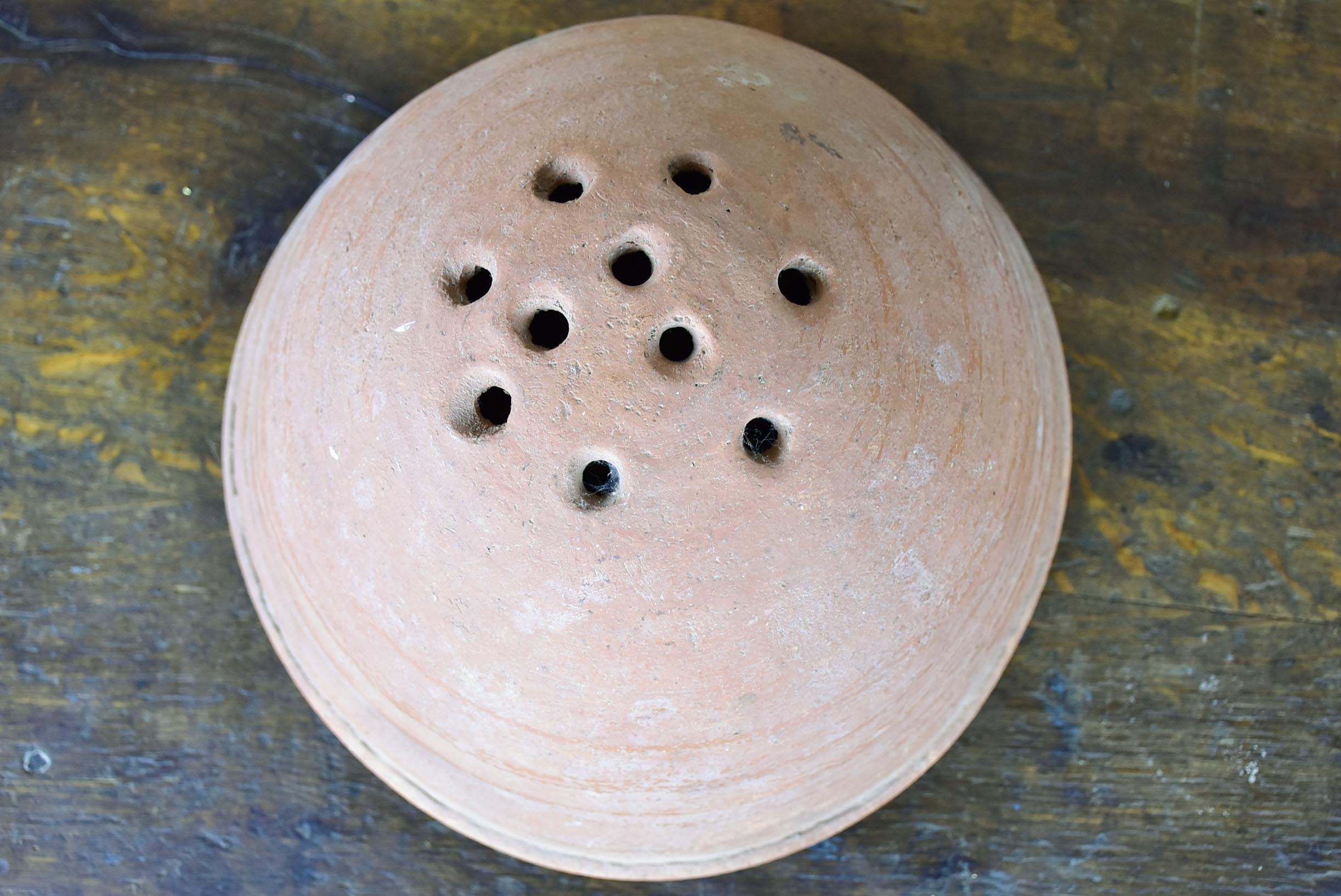 Antique French terracotta sieve