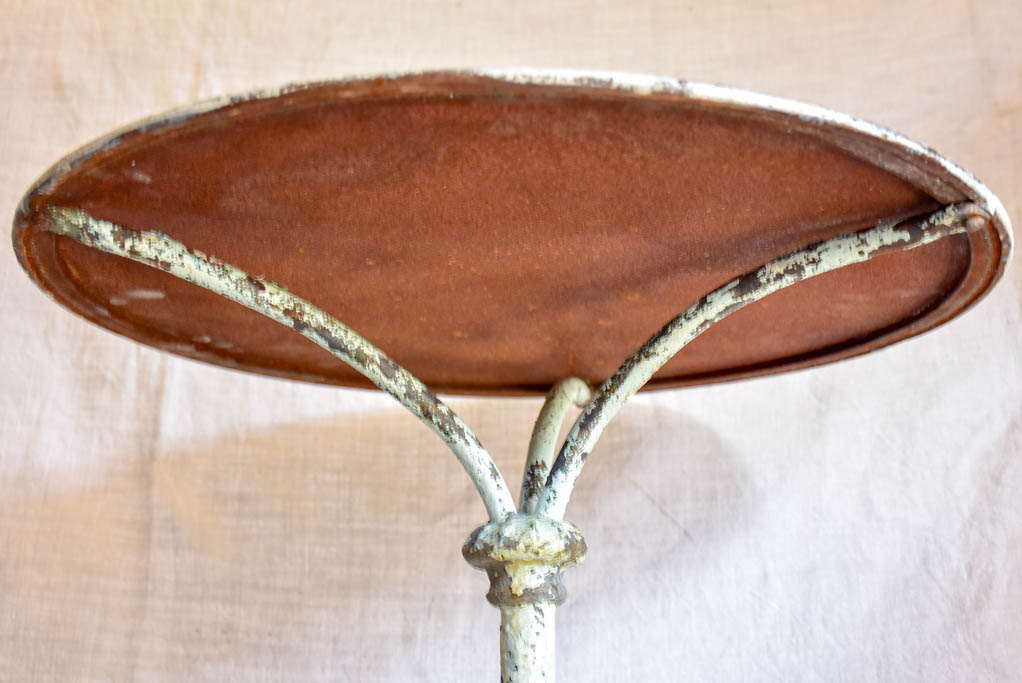 Antique French bistro table with timeworn patina - Rufier cast iron