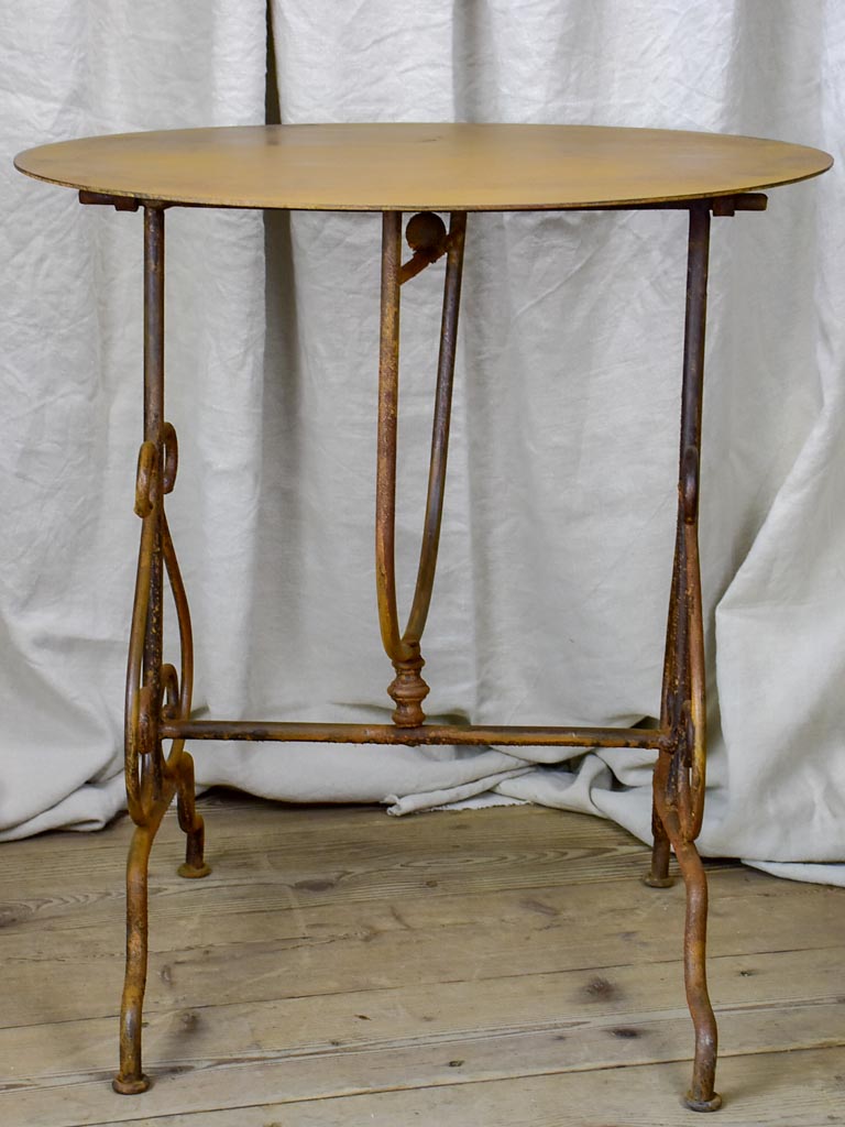 Antique French iron vigneron's table