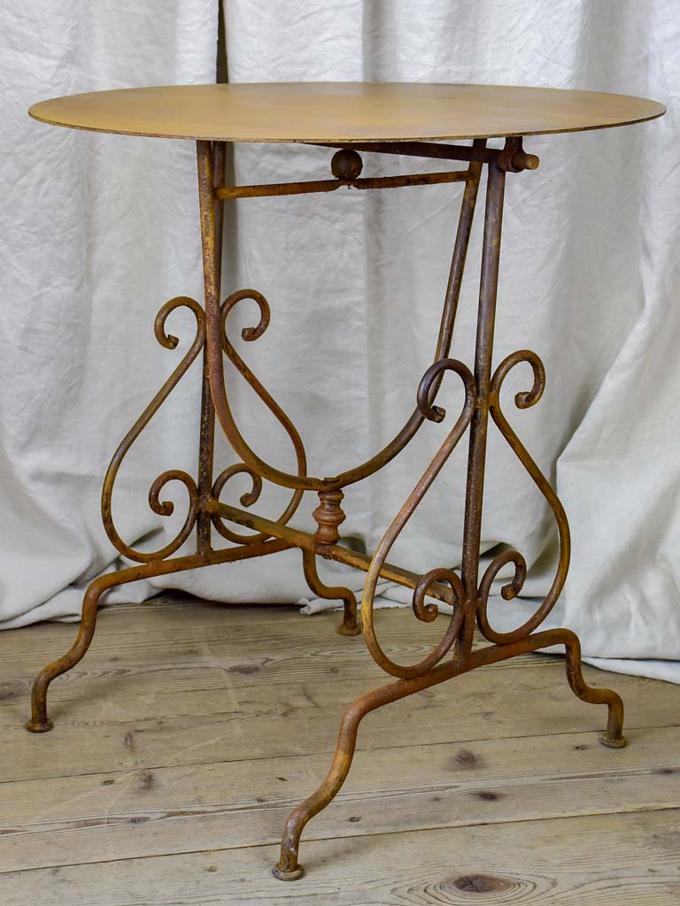 Antique French iron vigneron's table