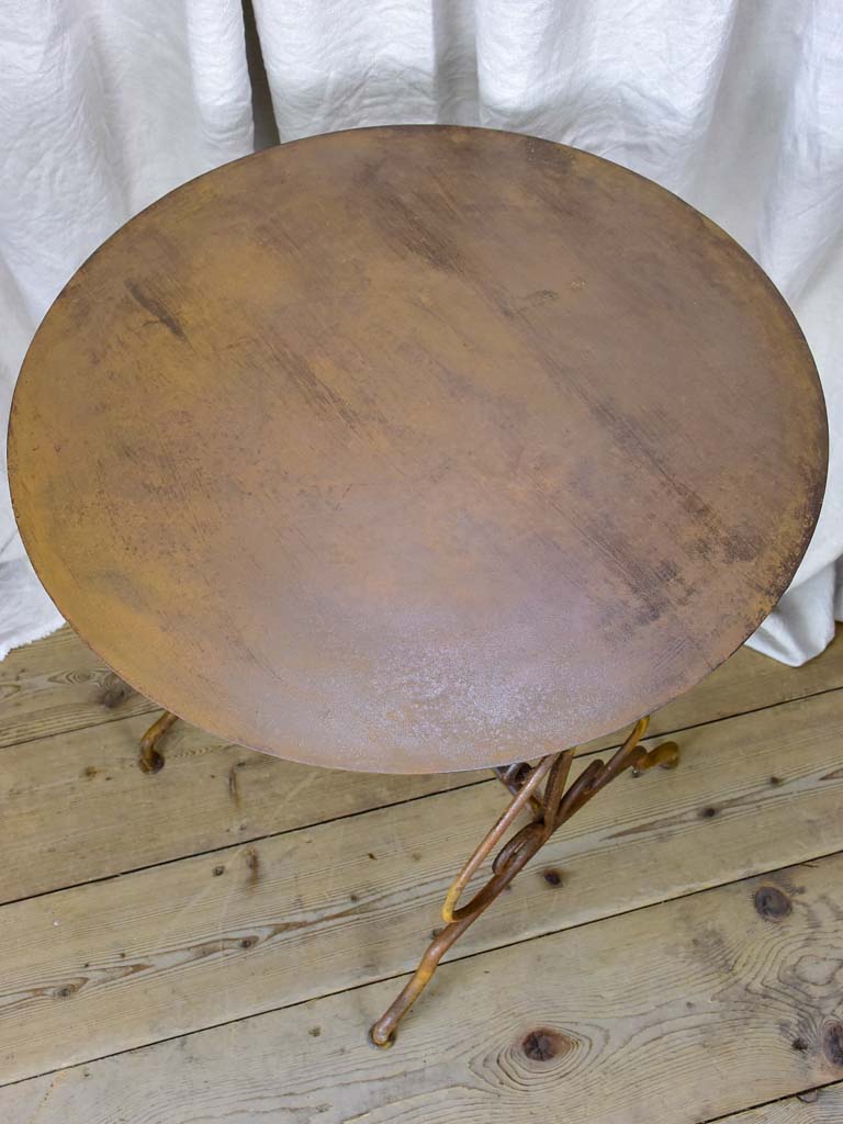 Antique French iron vigneron's table