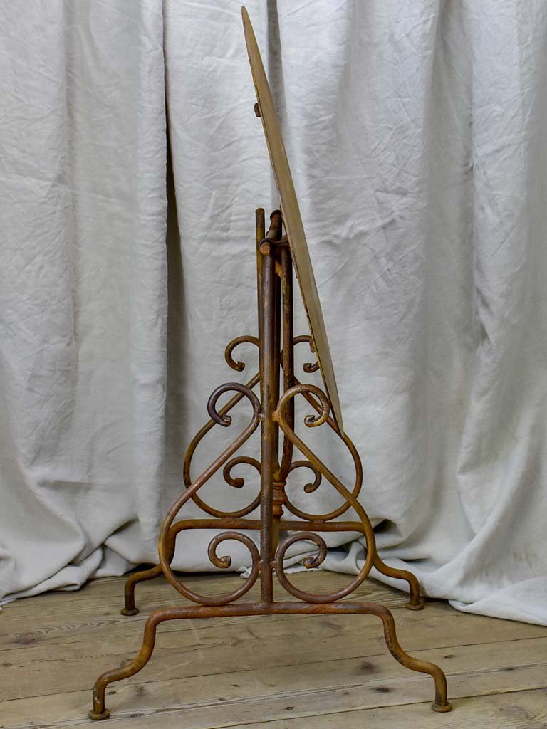 Antique French iron vigneron's table